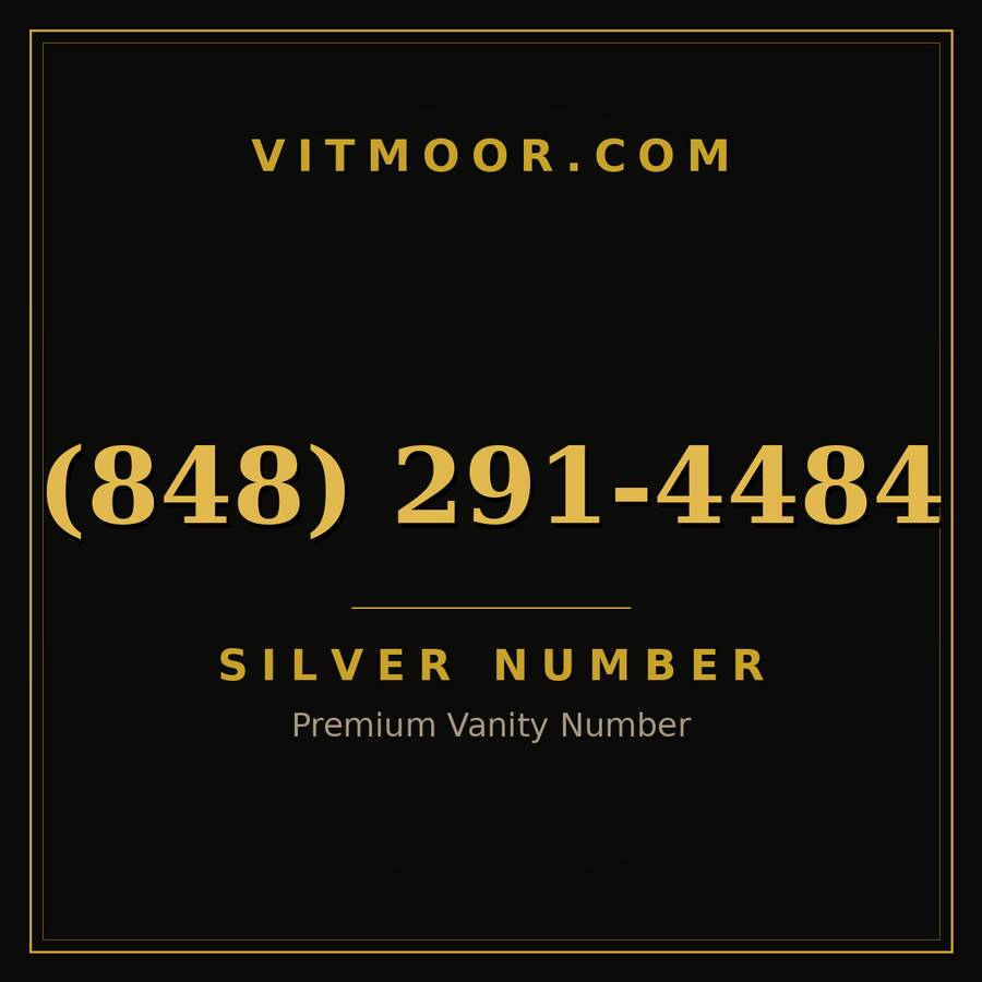 VITMOOR Silver premium number (848) 291-4484