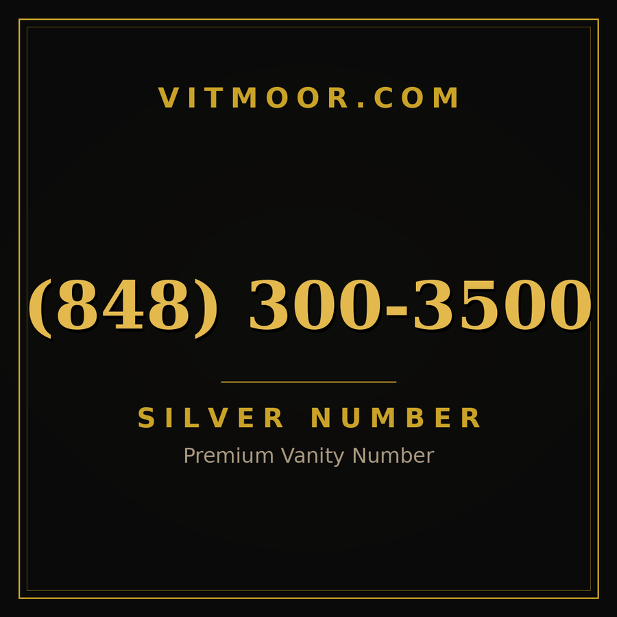 VITMOOR Silver premium number (848) 300-3500