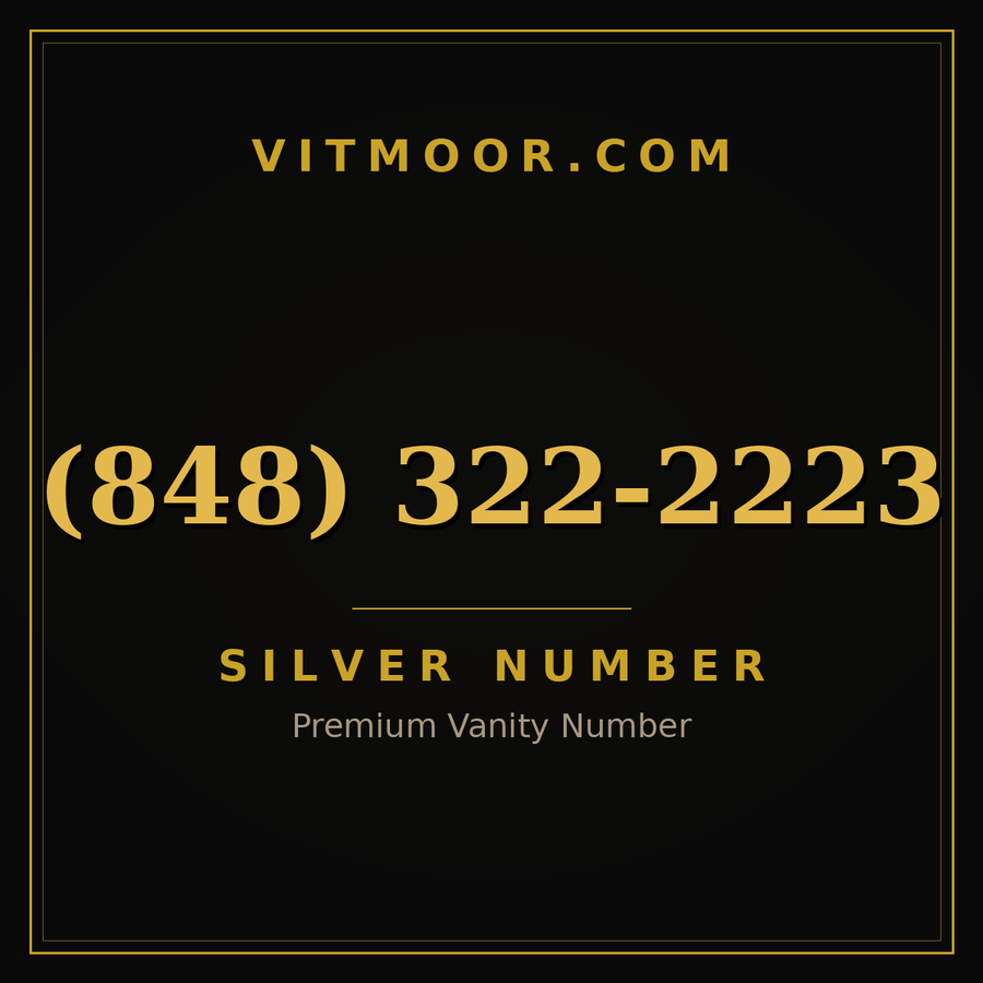 VITMOOR Silver premium number (848) 322-2223