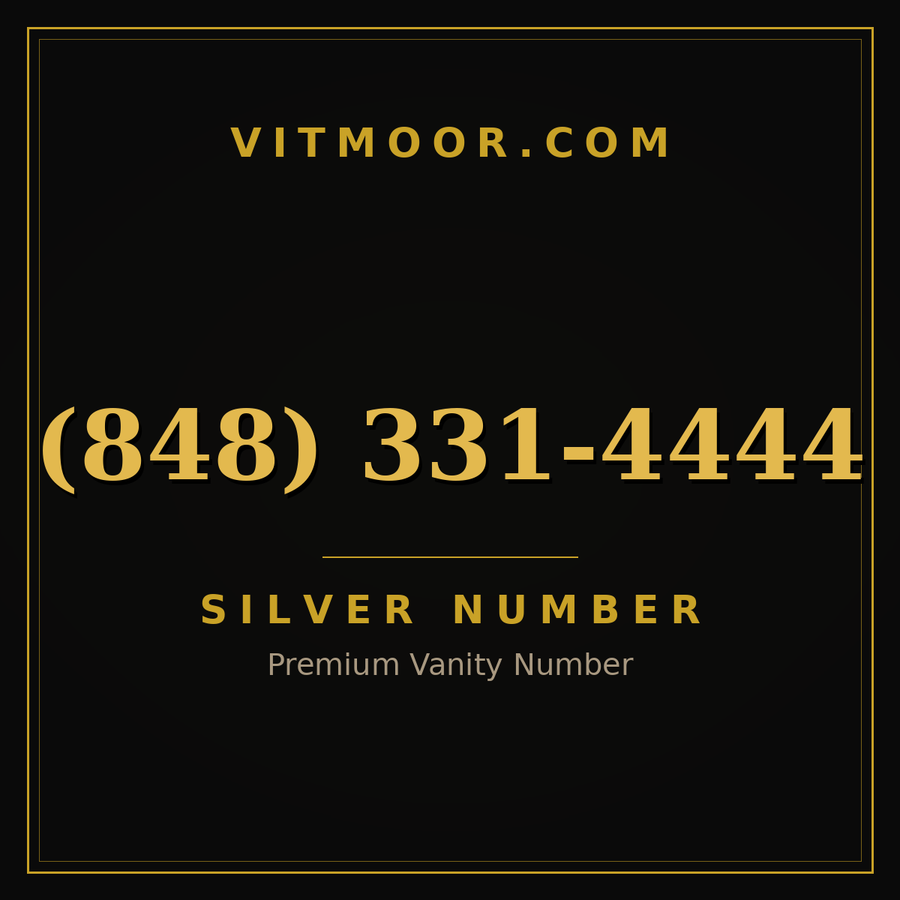 VITMOOR Silver premium number (848) 331-4444