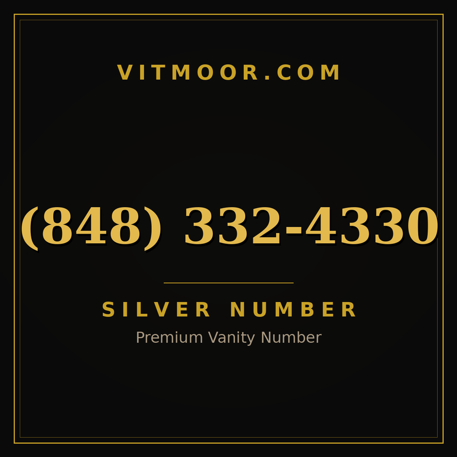 VITMOOR Silver premium number (848) 332-4330