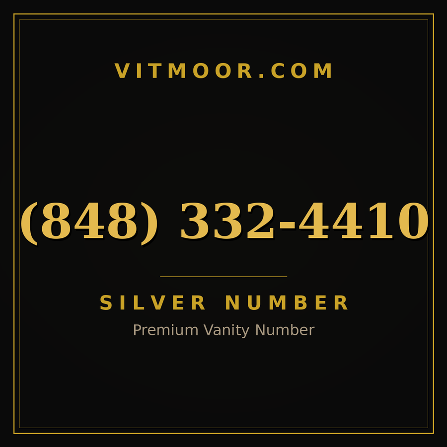 VITMOOR Silver premium number (848) 332-4410