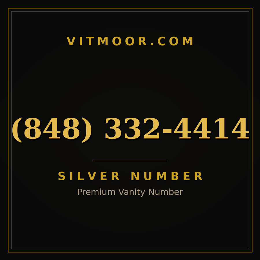VITMOOR Silver premium number (848) 332-4414