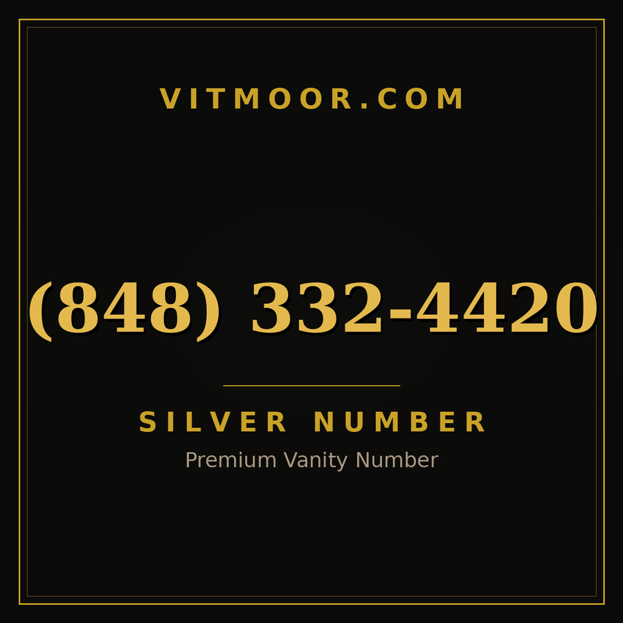 VITMOOR Silver premium number (848) 332-4420