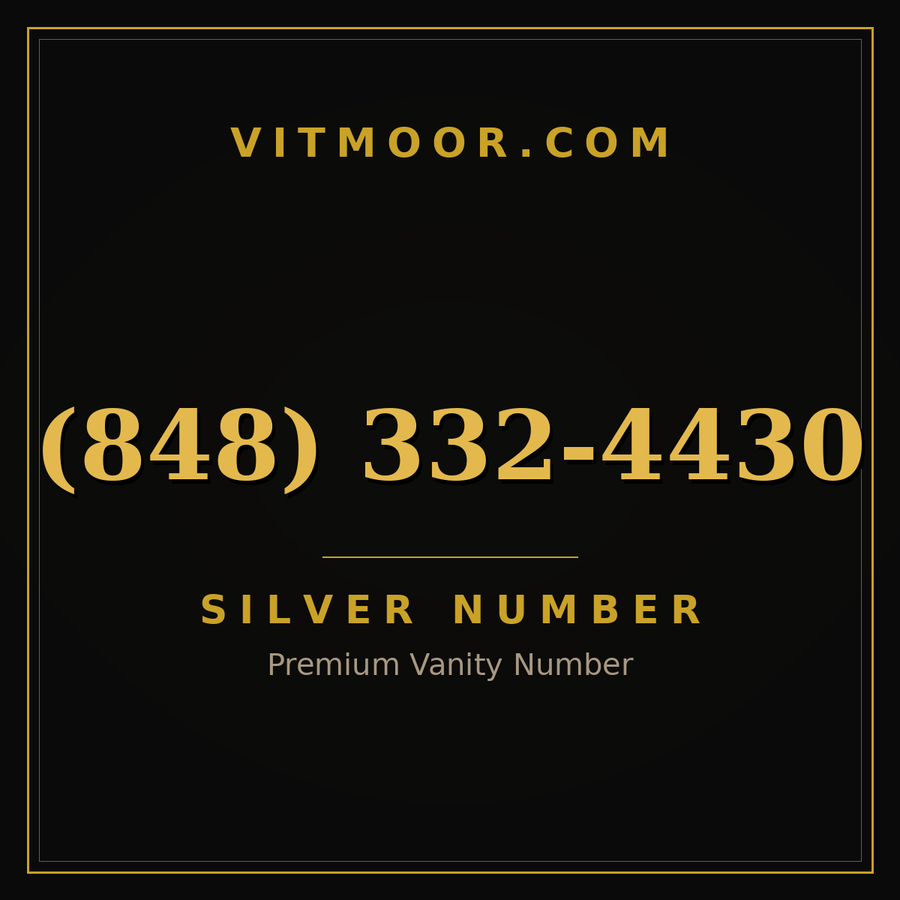 VITMOOR Silver premium number (848) 332-4430