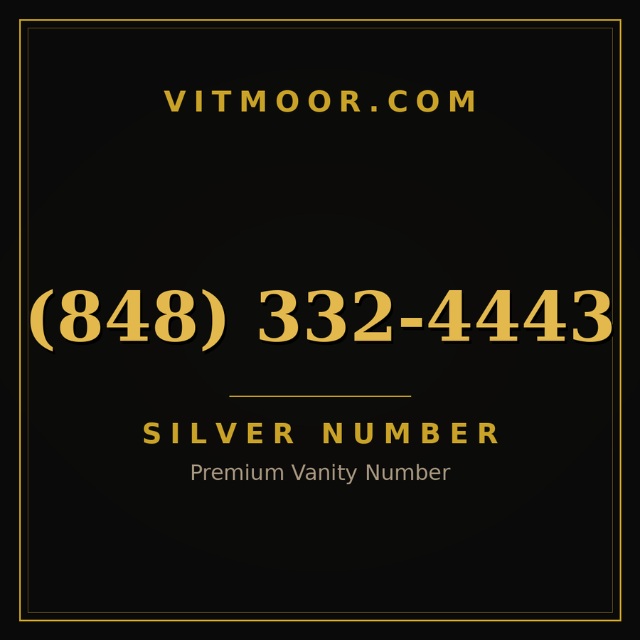 VITMOOR Silver premium number (848) 332-4443