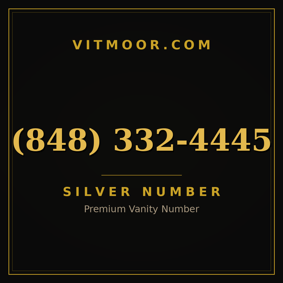 VITMOOR Silver premium number (848) 332-4445