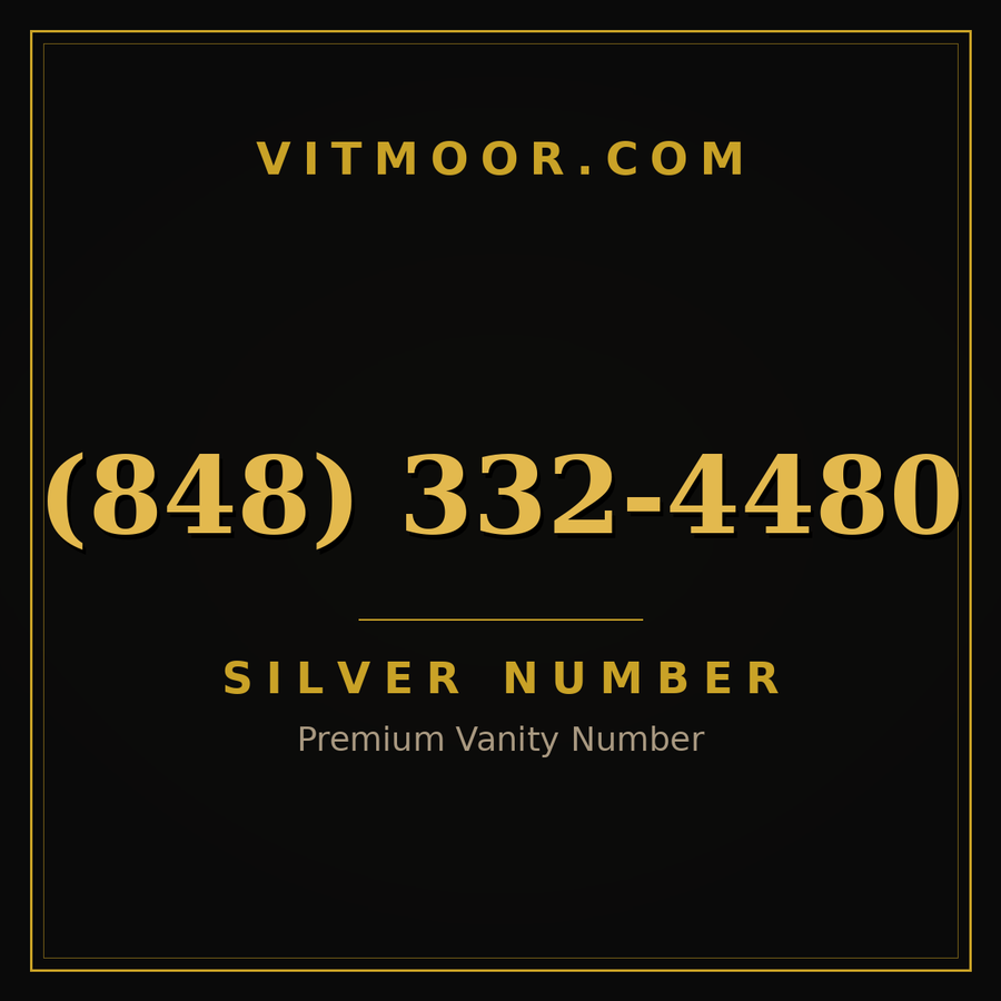 VITMOOR Silver premium number (848) 332-4480