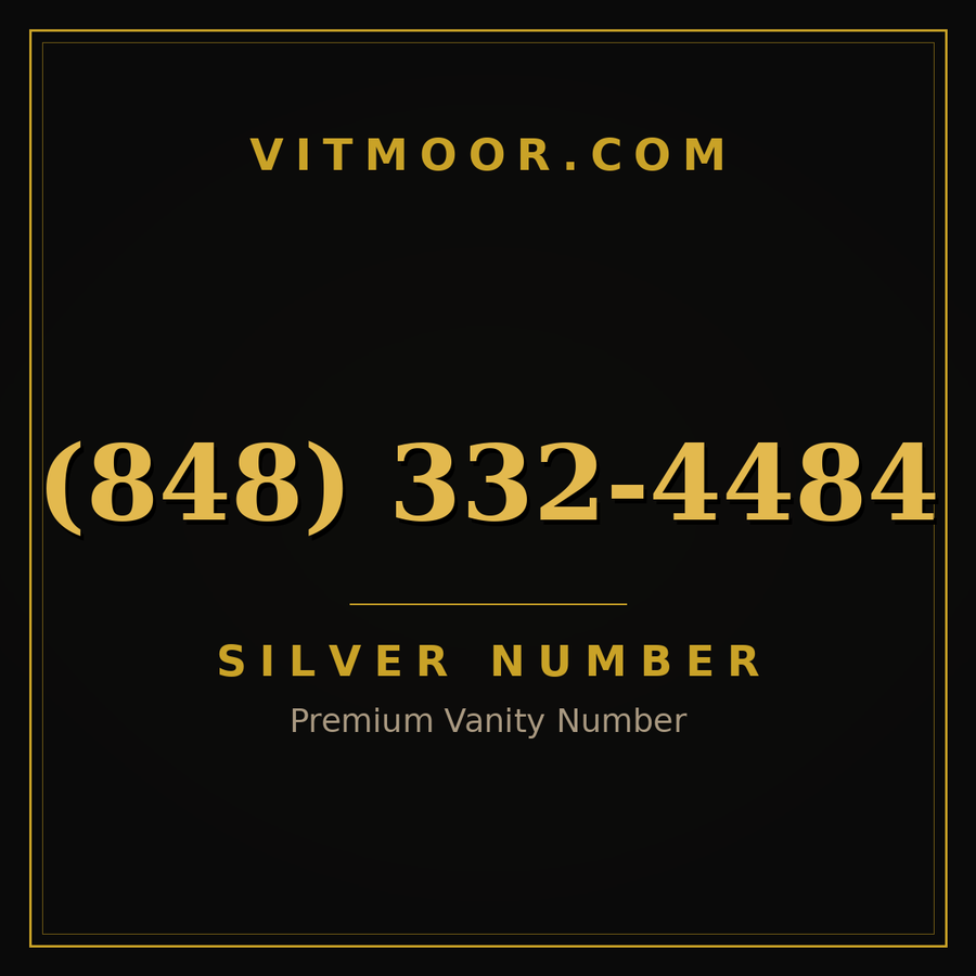 VITMOOR Silver premium number (848) 332-4484