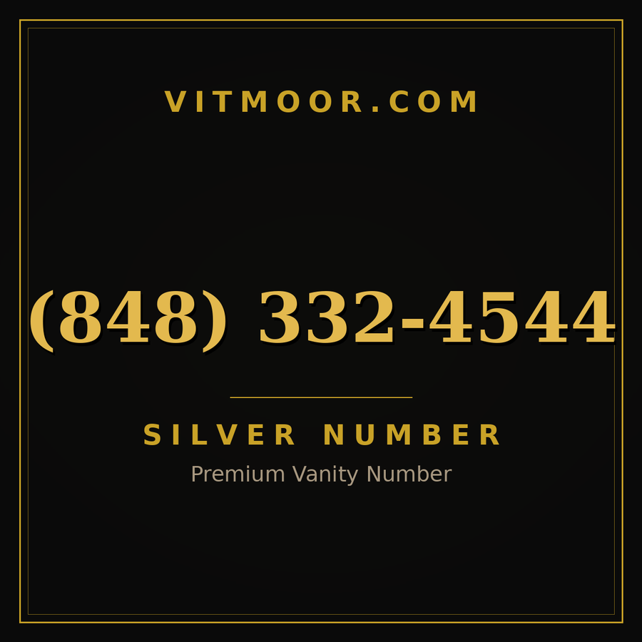 VITMOOR Silver premium number (848) 332-4544