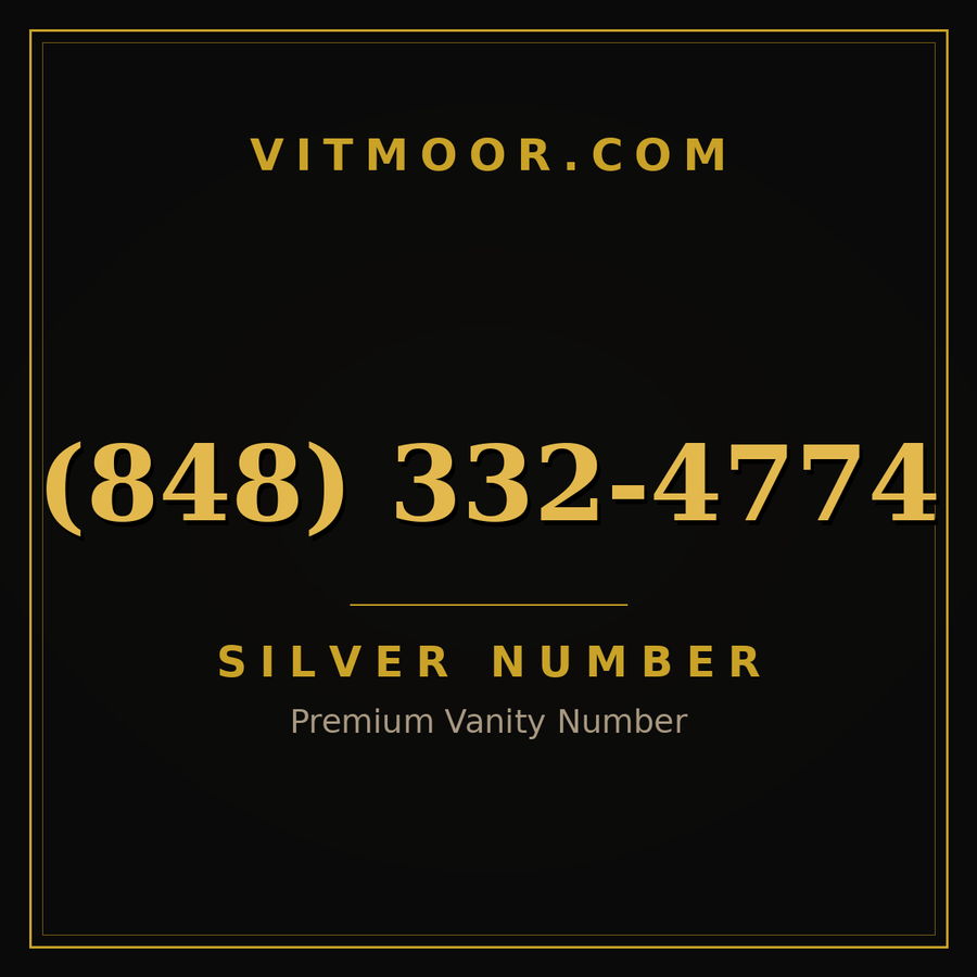 VITMOOR Silver premium number (848) 332-4774