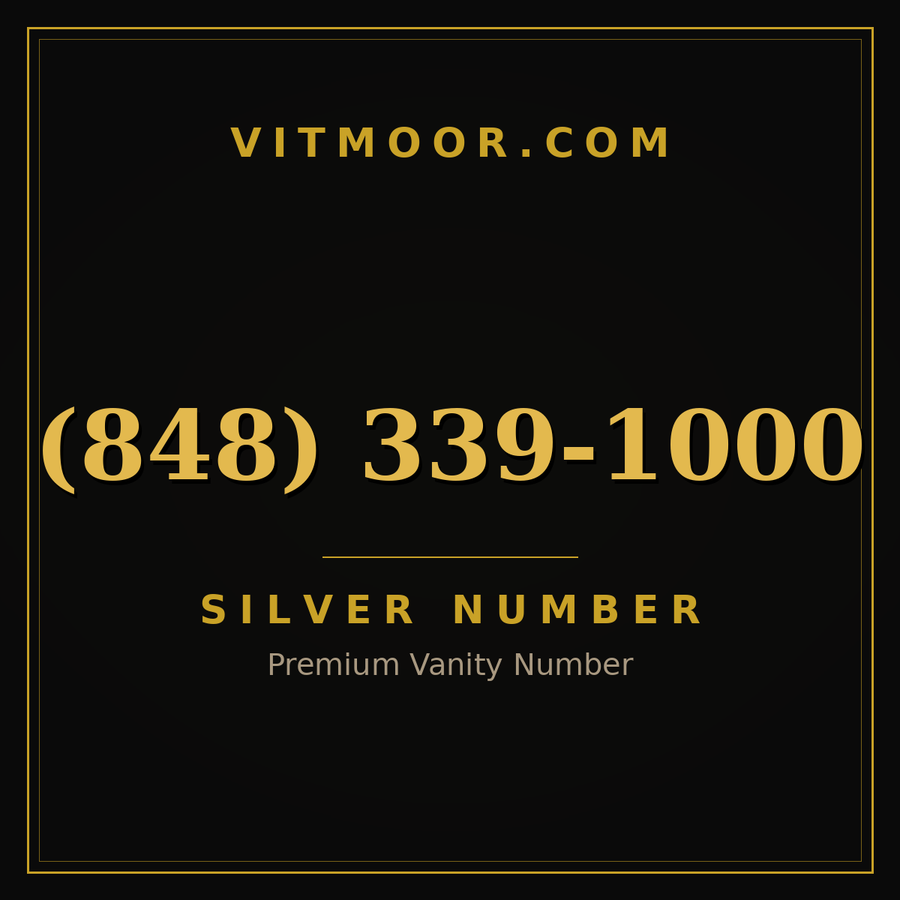 VITMOOR Silver premium number (848) 339-1000