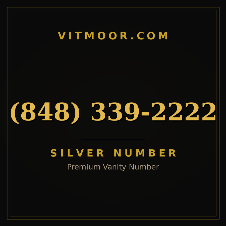 VITMOOR Silver premium number (848) 339-2222