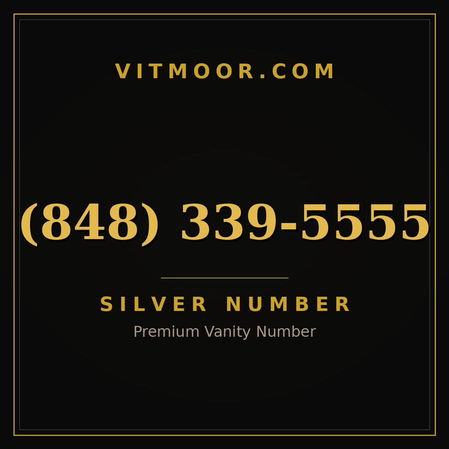 VITMOOR Silver premium number (848) 339-5555