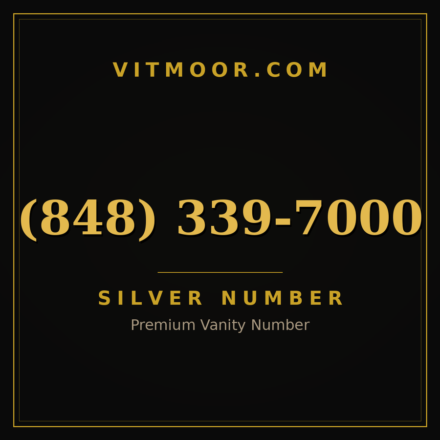 VITMOOR Silver premium number (848) 339-7000