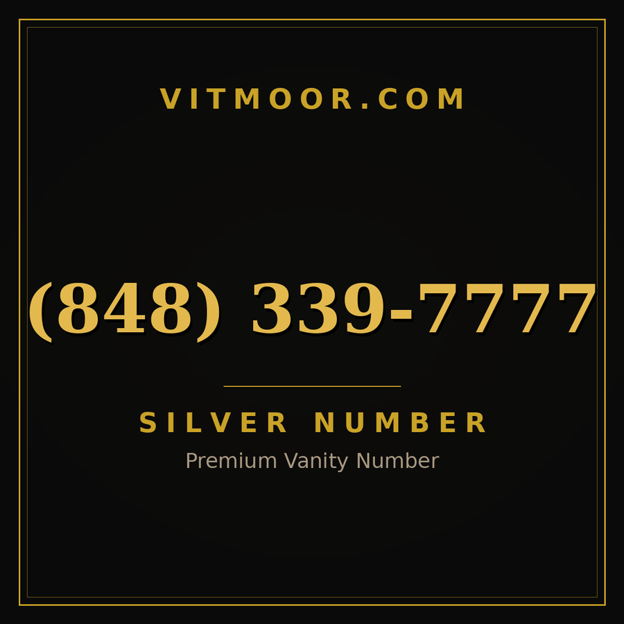 VITMOOR Silver premium number (848) 339-7777