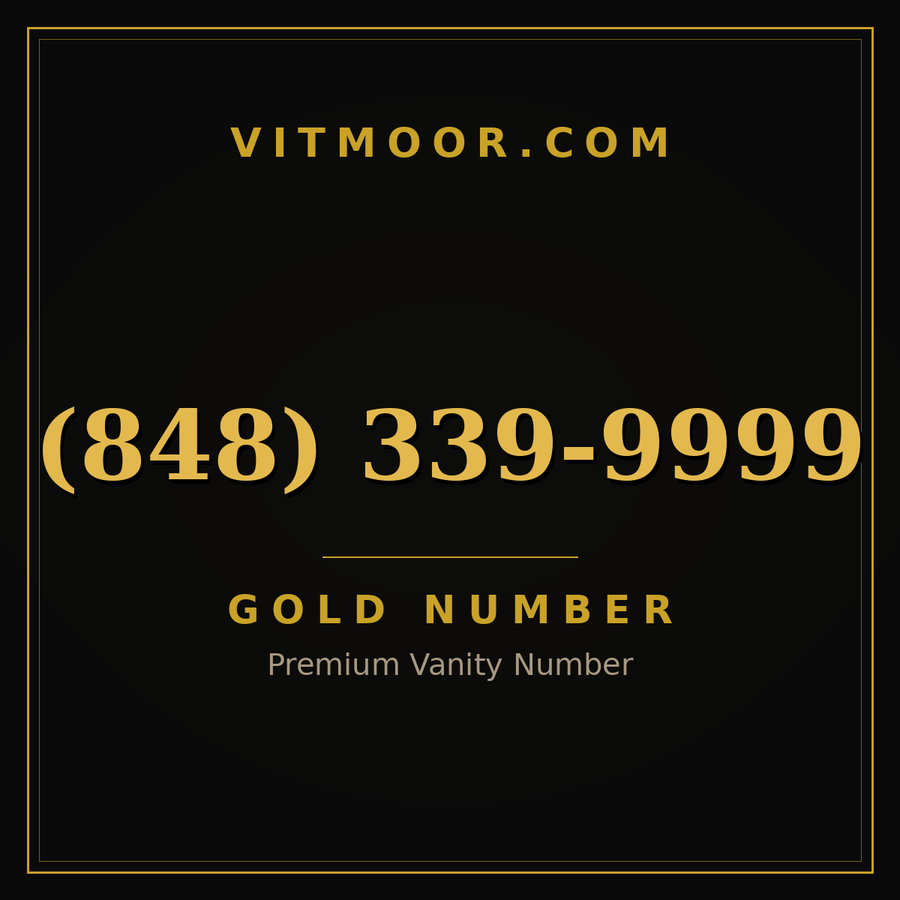 VITMOOR Gold premium number (848) 339-9999