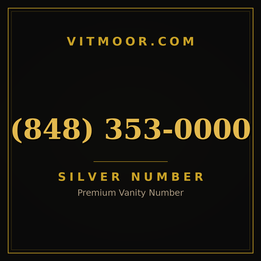 VITMOOR Silver premium number (848) 353-0000