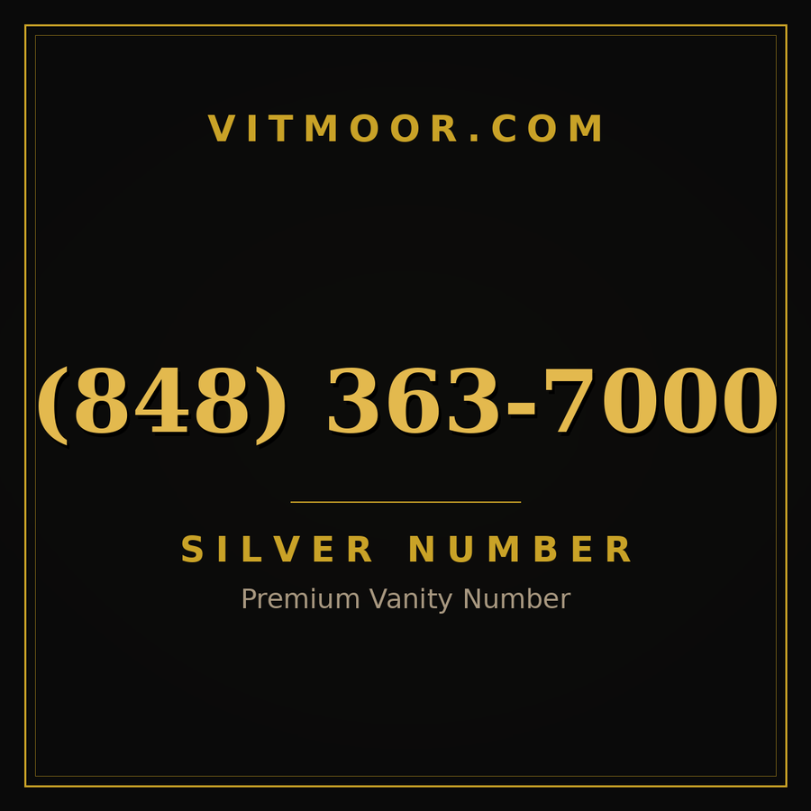 VITMOOR Silver premium number (848) 363-7000