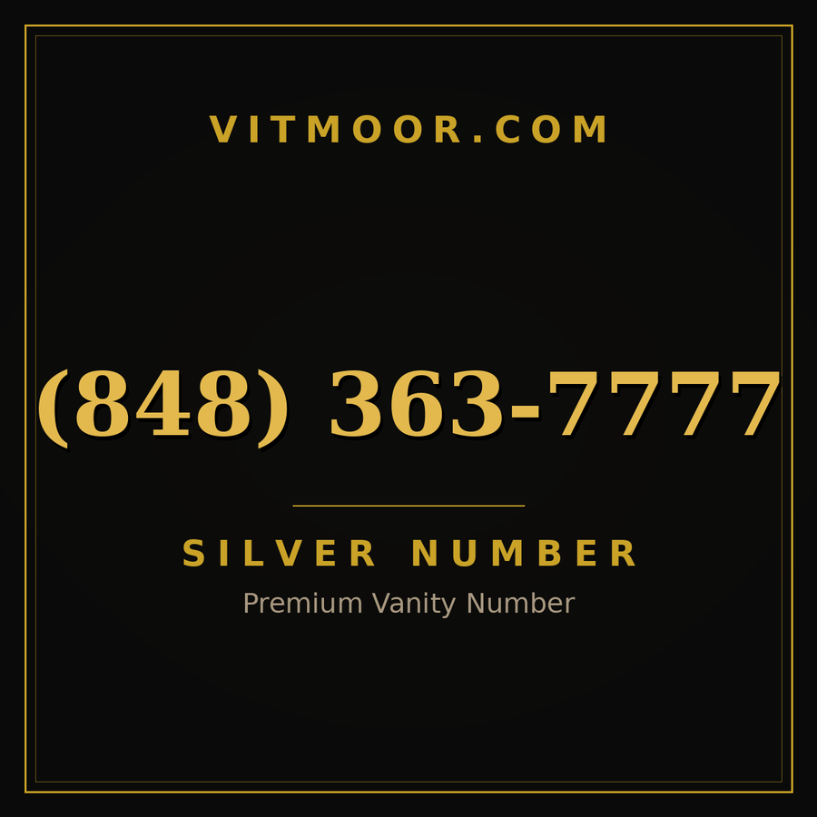 VITMOOR Silver premium number (848) 363-7777