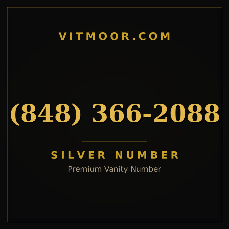 VITMOOR Silver premium number (848) 366-2088