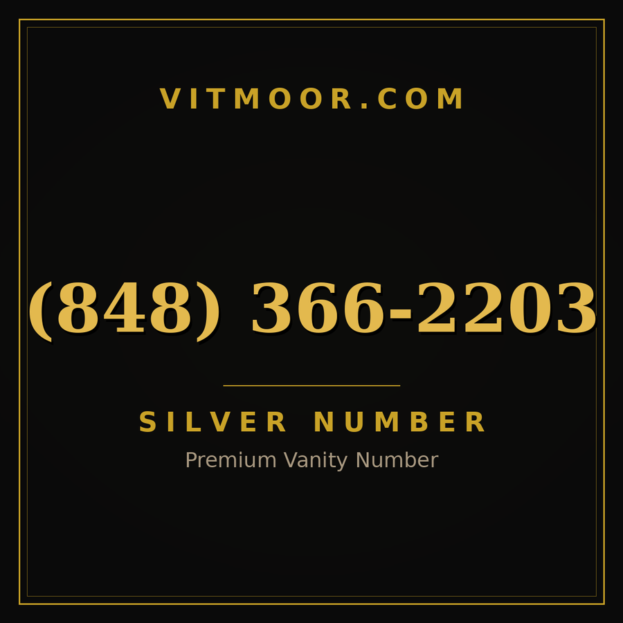 VITMOOR Silver premium number (848) 366-2203