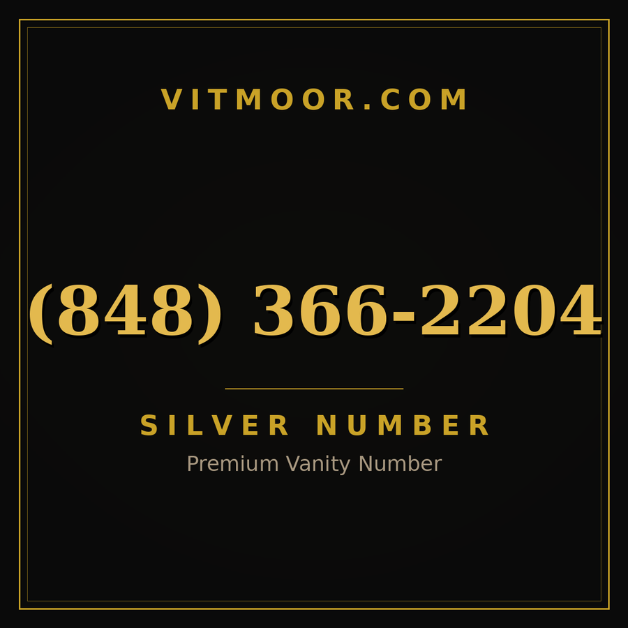 VITMOOR Silver premium number (848) 366-2204
