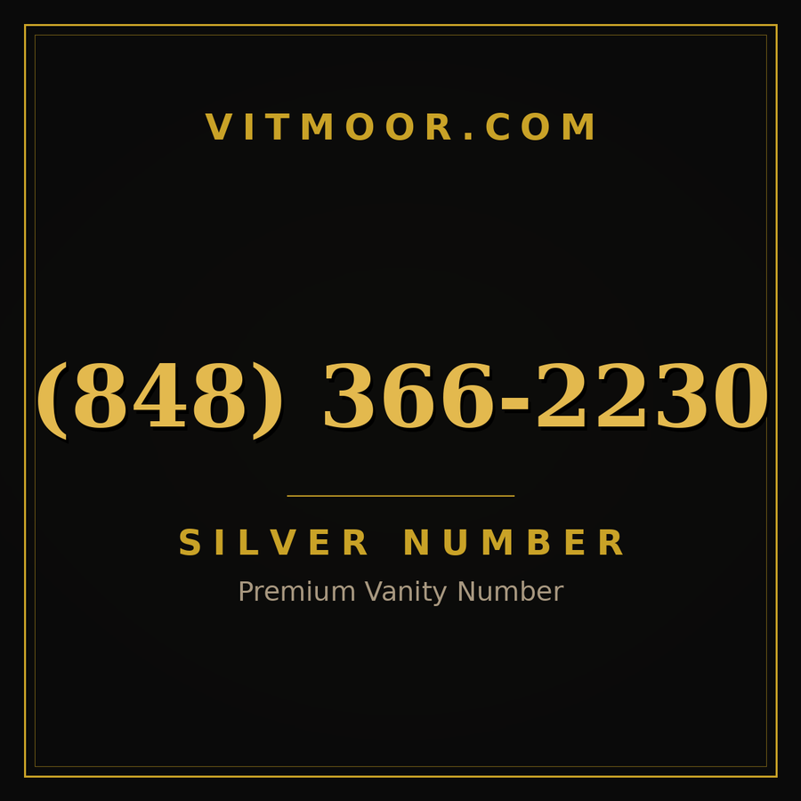 VITMOOR Silver premium number (848) 366-2230