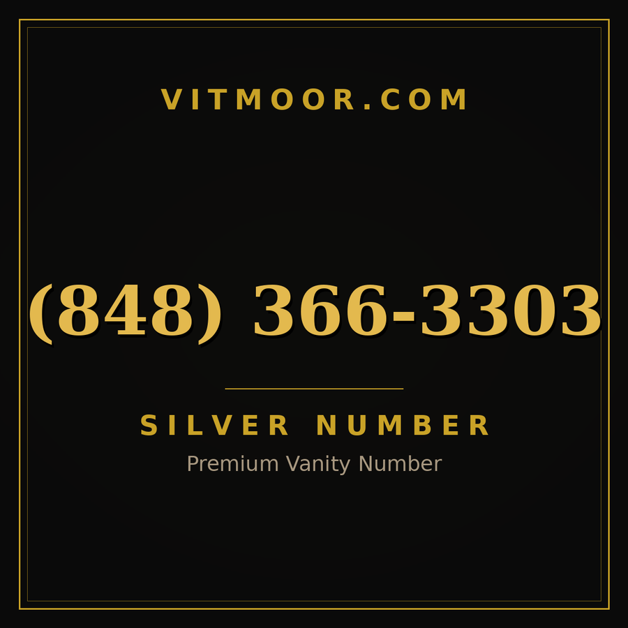 VITMOOR Silver premium number (848) 366-3303