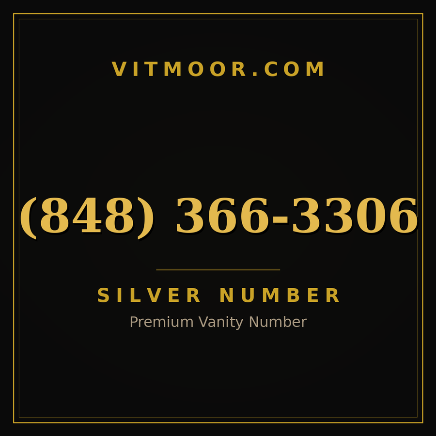 VITMOOR Silver premium number (848) 366-3306