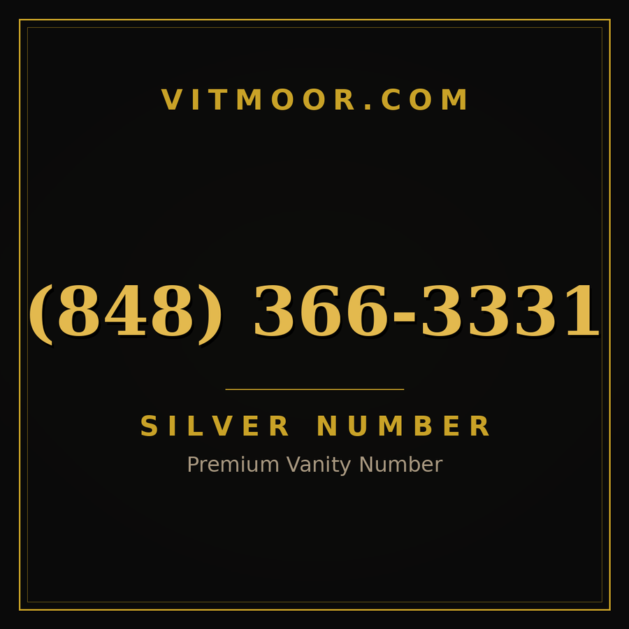 VITMOOR Silver premium number (848) 366-3331