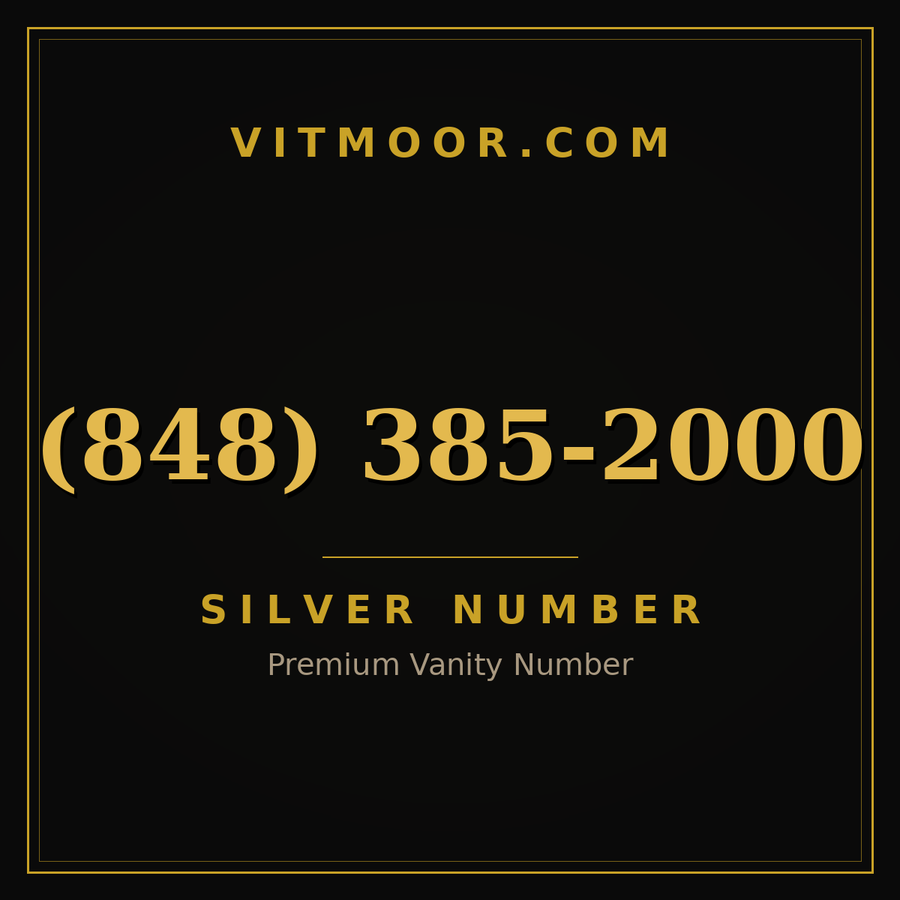 VITMOOR Silver premium number (848) 385-2000
