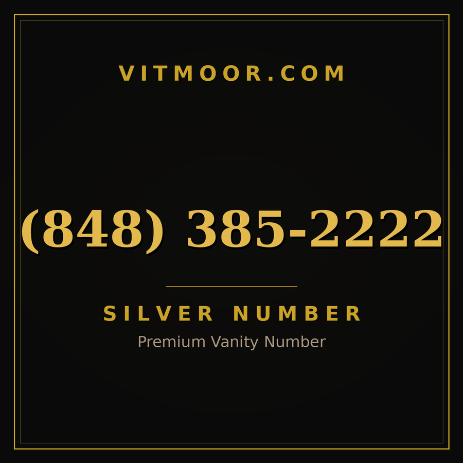 VITMOOR Silver premium number (848) 385-2222