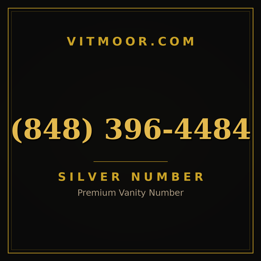 VITMOOR Silver premium number (848) 396-4484