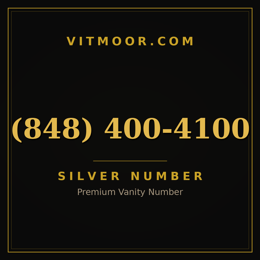 VITMOOR Silver premium number (848) 400-4100
