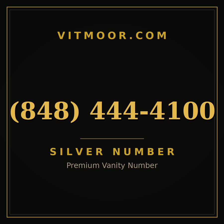 VITMOOR Silver premium number (848) 444-4100