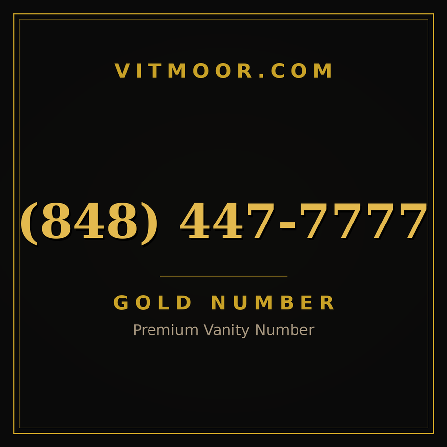 VITMOOR Gold premium number (848) 447-7777