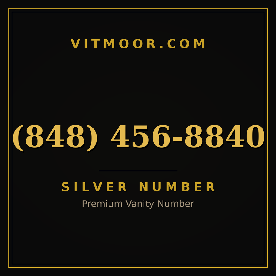 VITMOOR Silver premium number (848) 456-8840