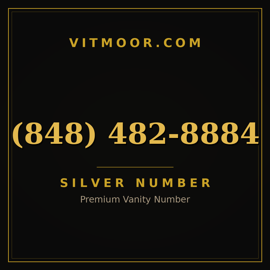 VITMOOR Silver premium number (848) 482-8884