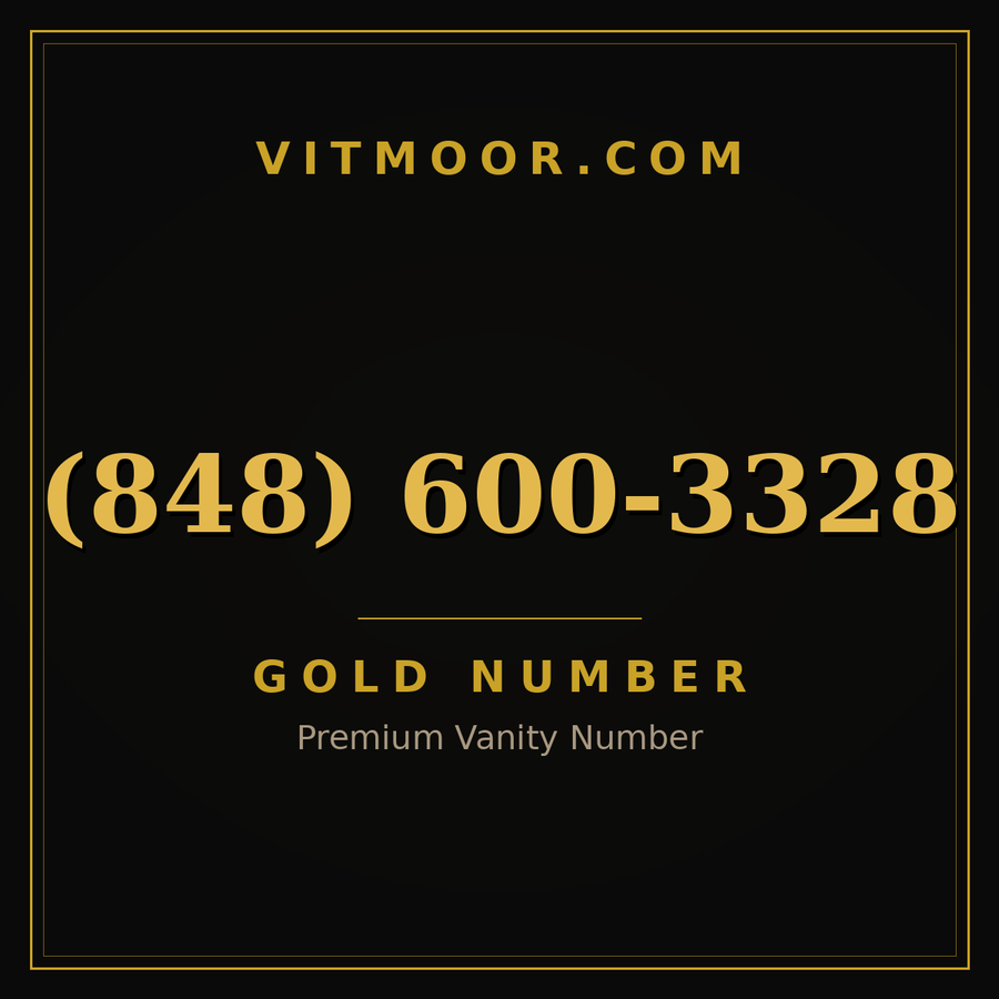 VITMOOR Gold premium number (848) 600-3328