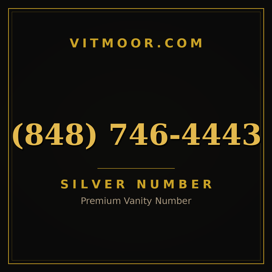 VITMOOR Silver premium number (848) 746-4443