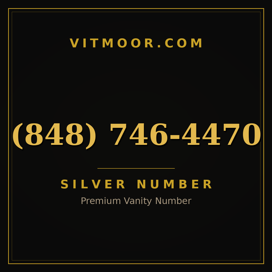 VITMOOR Silver premium number (848) 746-4470