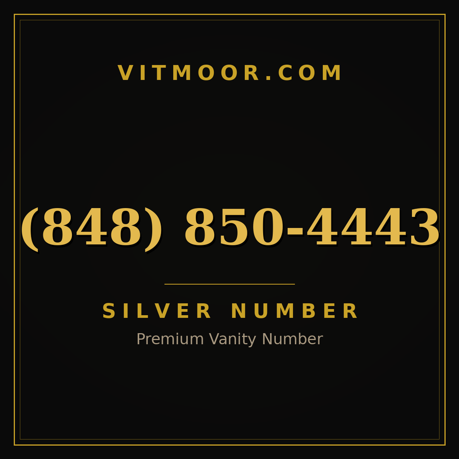 VITMOOR Silver premium number (848) 850-4443