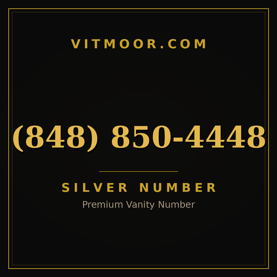 VITMOOR Silver premium number (848) 850-4448