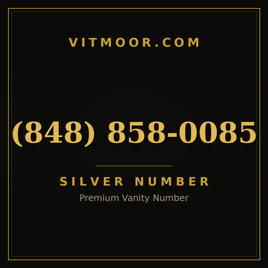 VITMOOR Silver premium number (848) 858-0085