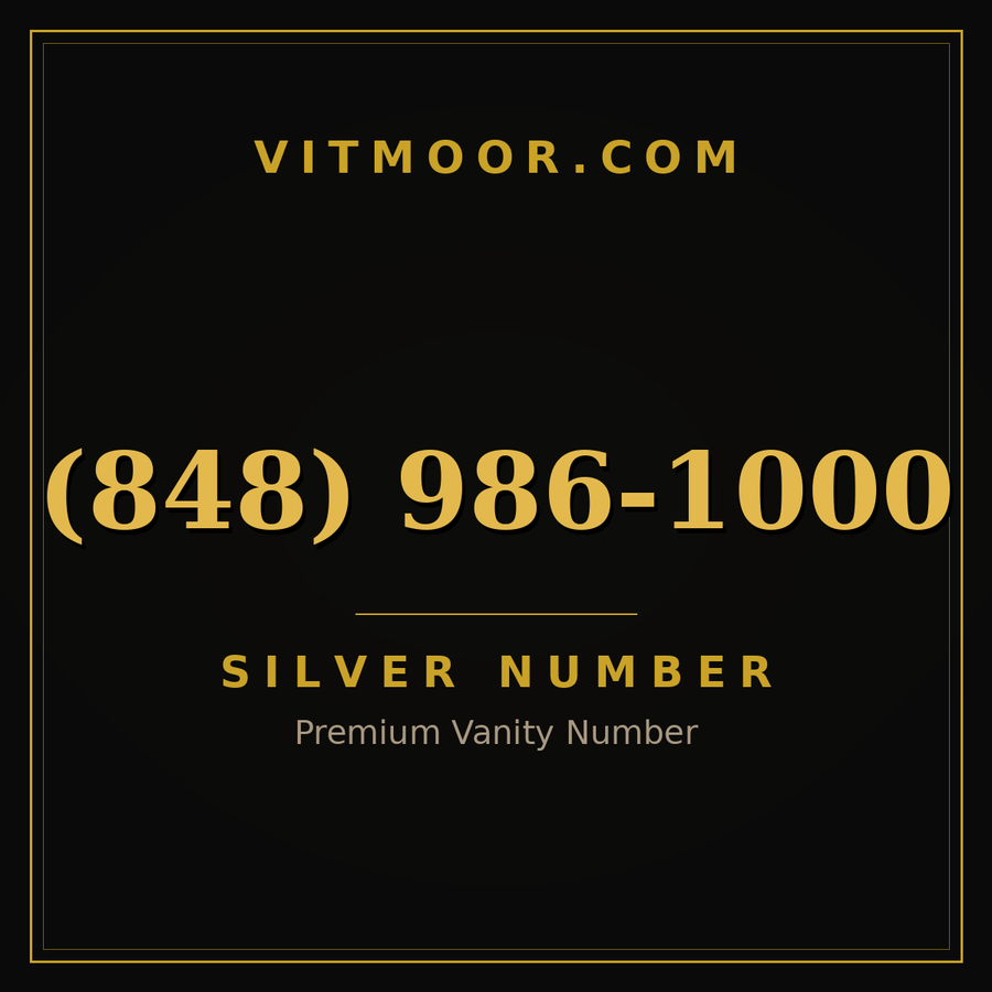 VITMOOR Silver premium number (848) 986-1000