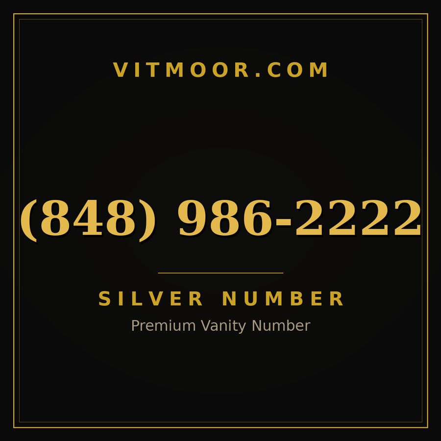 VITMOOR Silver premium number (848) 986-2222