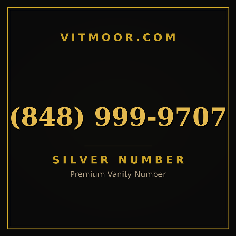 VITMOOR Silver premium number (848) 999-9707