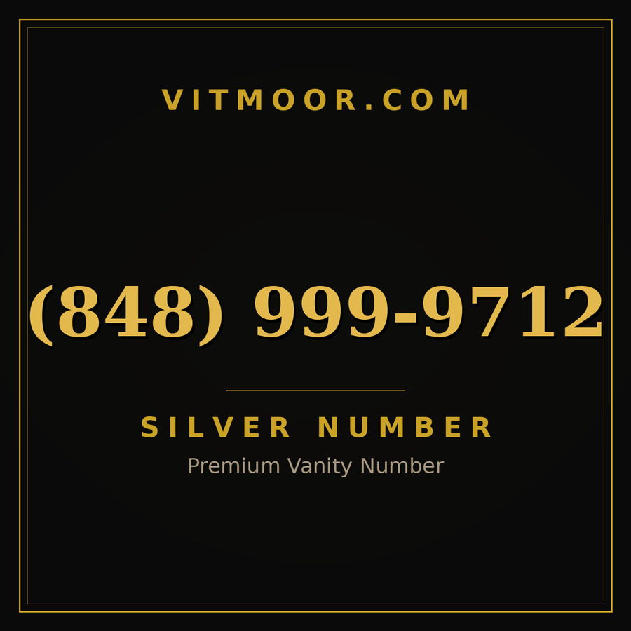 VITMOOR Silver premium number (848) 999-9712
