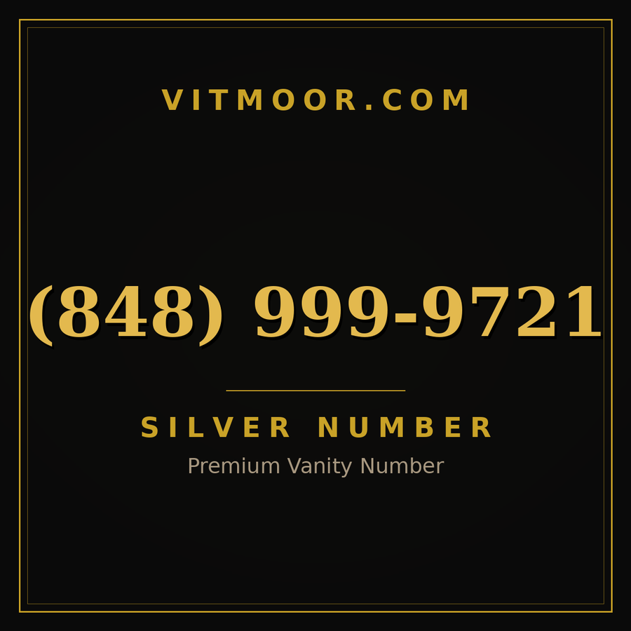 VITMOOR Silver premium number (848) 999-9721